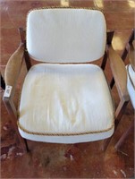 PR WOOD FRAME CHAIRS W/ CUSHIONED SEAT/BACK