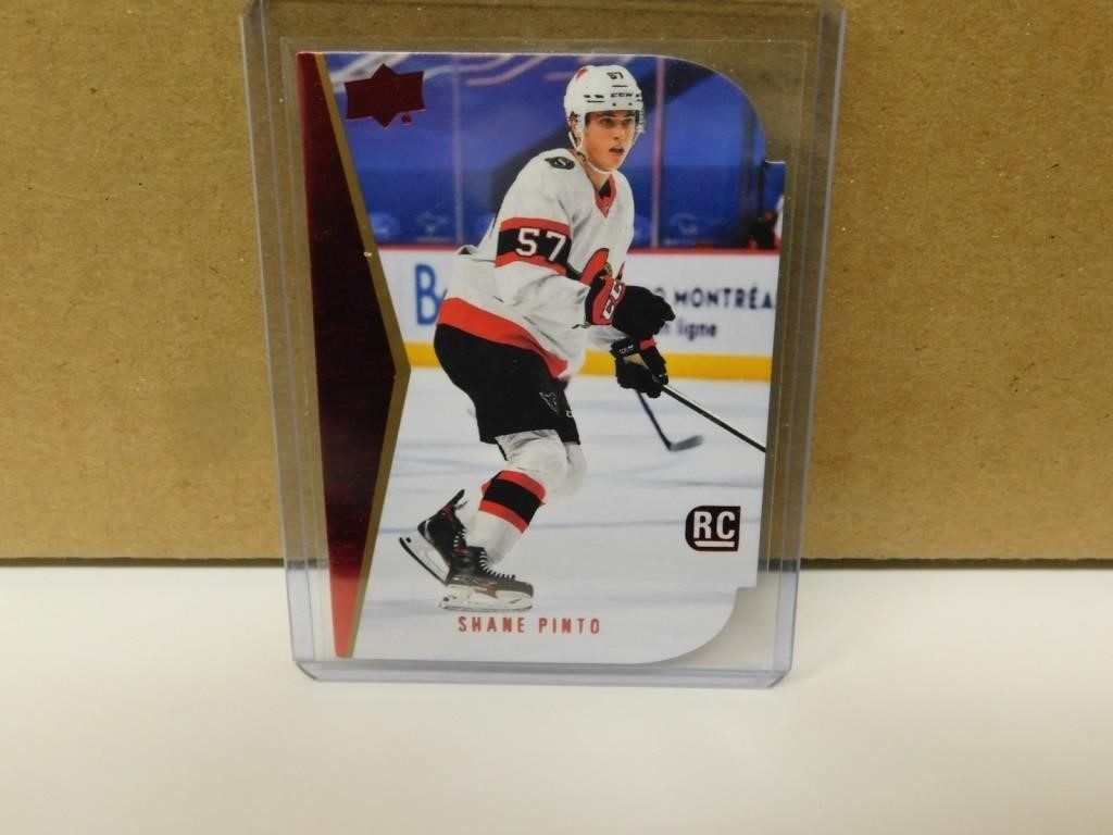 2021-22 Shane Pinto #RDT8 Red Die Cut Rookie Card