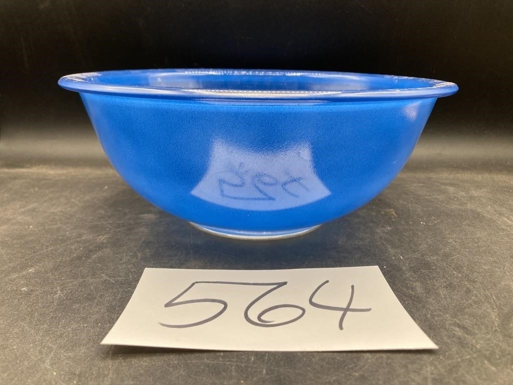 Vintage Pyrex Blue Clear Bottom 325 Mixing Bowl