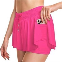 SZ S Athletic Butterfly Shorts with Pocket