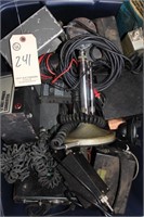 Tote of CB radios and accessories