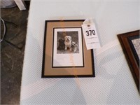 Framed dog picture