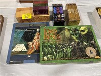 STAR WARS VHS SETS, LORD OF THE RINGS BOARD GAME,