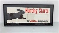 1953 Western Rabbit Hunting Starts sign-by Olin