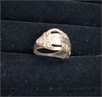Sterling by Oneida Silver Spoon Adj. Ring (5.8 g)