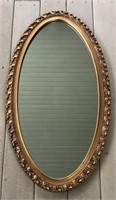 Oval Gilt Gesso Mirror 35-1/4" x 19-3/8"