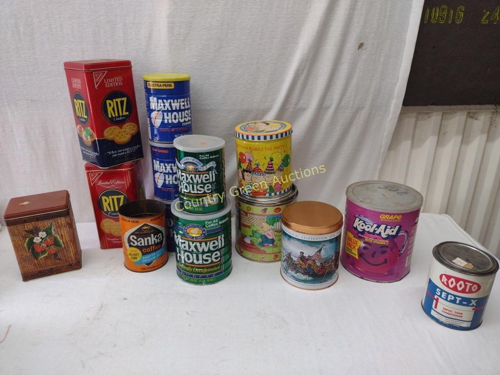 Assorted Tin Cans