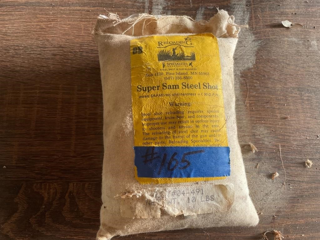 Unopened 10lb bag of steel shot