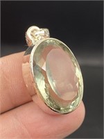 Rock, Crystal, Natural, Jewelry, Pendant, Sterling