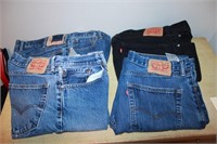 4 - Pairs of Levi's Blue Jeans  ( 36 - 30)