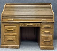 Oak Roll-Top Desk