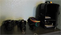 P729- Canon 790 & A-1 Cameras & Extras In Bag
