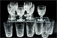 Set Of (12) Waterford Crystal Wine And Water
