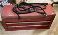 Large metal toolbox full of tools includes