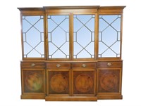 Hepplewhite style mahogany breakfront cabinet,