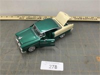 Green/cream Chevrolet Bel Air collectible car