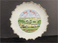 God Bless Our Camper decorative plate. Ford