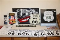 One Lot of Route 66 Signs & Collectibles
