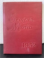 Vintage St Mary High School yearbook. 1952.