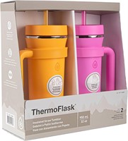 Thermoflask 32oz 2pk  Honeycomb/ Grey