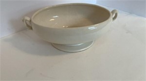 Vintage McCoy Footed Double Handle Serving Bowl