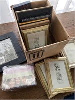 Box of different size picture frames