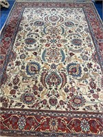Hand Knotted Persian Sarouk Rug 7x10 ft