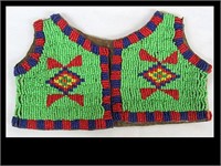 NICE INDIAN BEADED BABY SIZE VEST W/ GOOD AGE