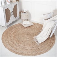 RAJRANG Round Jute Area Rug 6ft - Handwoven