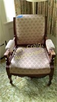 Antique oak parlor chair