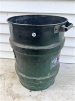 Green Trash Barrel