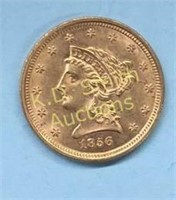 1856 $2.50 Gold Liberty