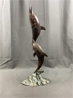 Bronze Dolphin Statue