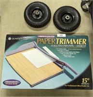 QUARTET PAPER TRIMMER, HAND TRUCK TIRES