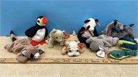 8 Beanie Babies.  Important note: The closing