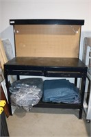 Metal Work Bench with Drawers & Light