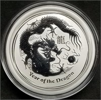 2012 Australia 1/2oz .999 Silver Year of the Drago