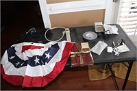 Decorative flag, surge protector, tape