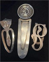 (3) Sterling Book Marks