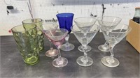 Vintage Libbey Martini glasses, pink martini