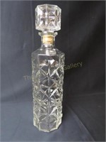 Crystal Glass Decanter - 11.5" Tall