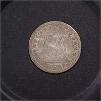 US Coins 1876 Seated Liberty Quarter, circulated