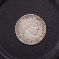 US Coins 1905 Barber Quarter, circulated