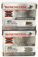 40 Rounds of Winchester .45 Long Colt Ammunition