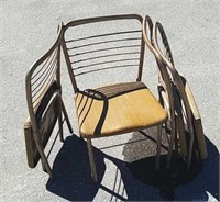 Four vintage folding chairs