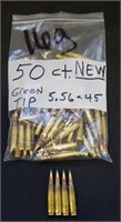 50 Rounds--5.56 X 45 Green Tip Ammunition