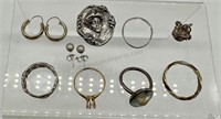 Silver/Gold jewelry - Earrings, Pin, Rings, Royal