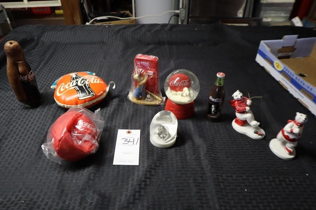 Lot of Misc Coca- Cola Bears and decor