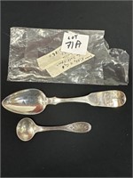 Coin silver teaspoon by William Kendrick