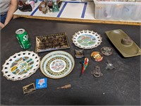 Collection of Misc Souvenir Plates & Trinkets